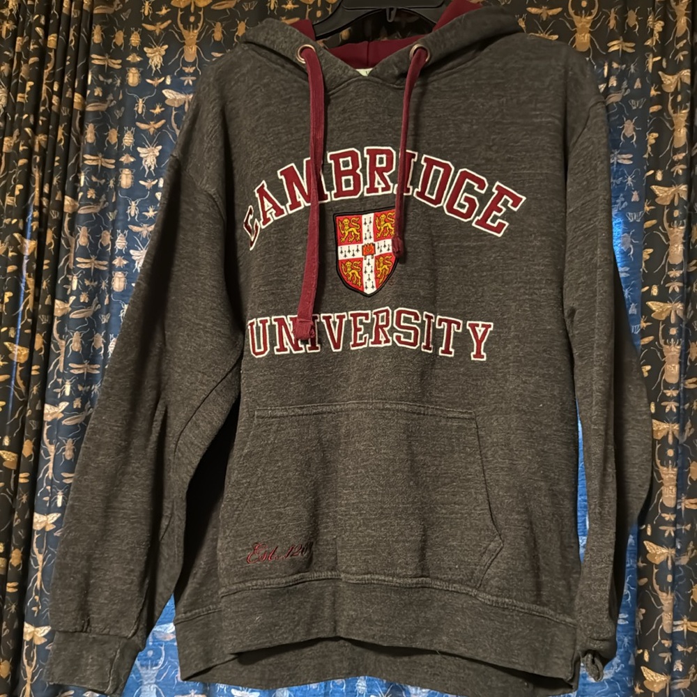 SOLD Red and Gray Cambridge University Hoodie